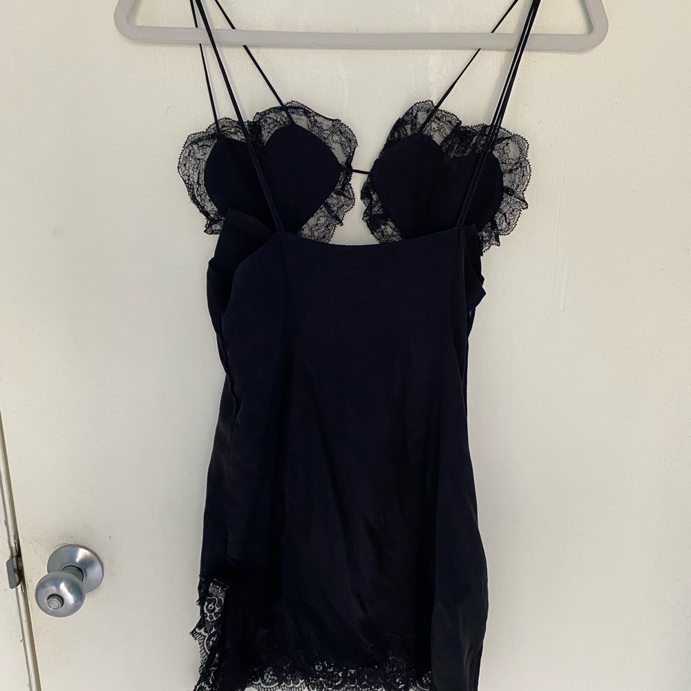 Alessandra Rich Scalloped Lace Trim Mini Dress IT 42/US 6 - Picture 12 of 16